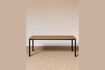 Miniatuur Eigentijdse beige teakhouten tuintafel 1