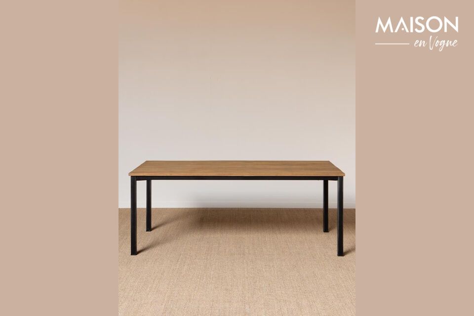 Eigentijdse beige teakhouten tuintafel Chehoma