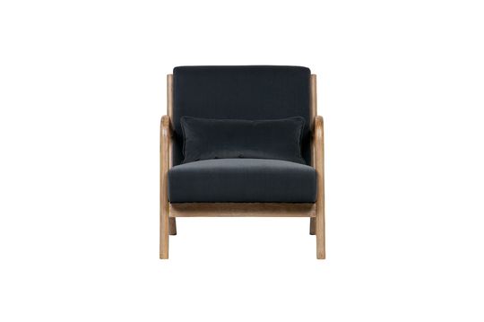 Fauteuil in antraciet fluweel Mark