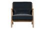 Miniatuur Fauteuil in antraciet fluweel Mark Productfoto
