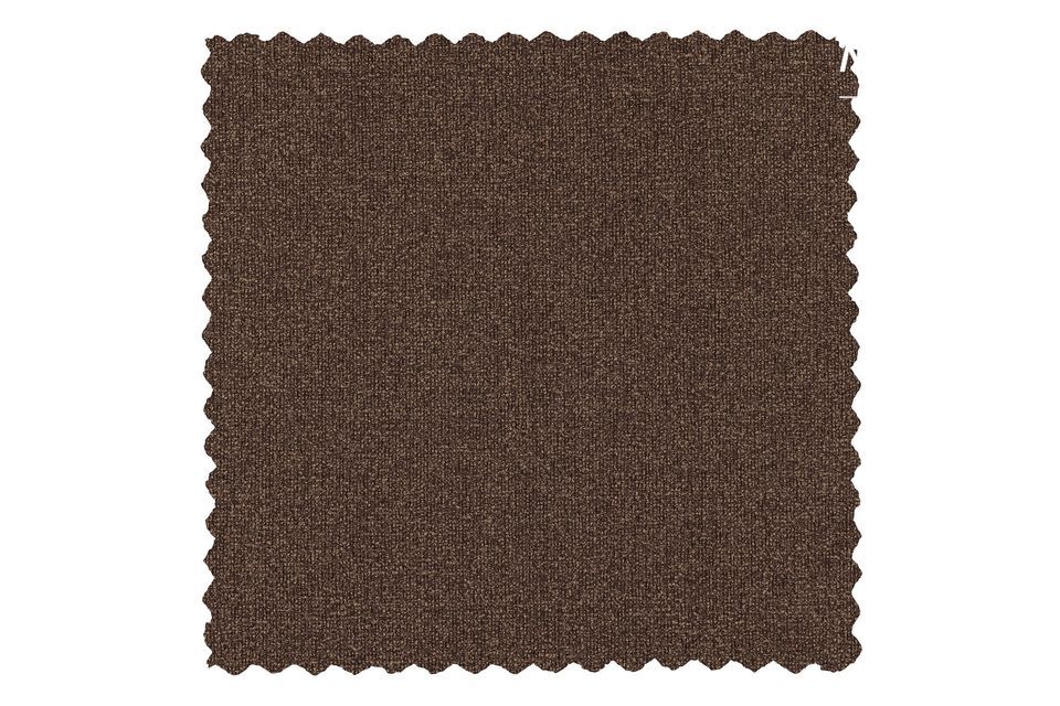 Slanke en elegante fauteuil in bruine bouclé stof