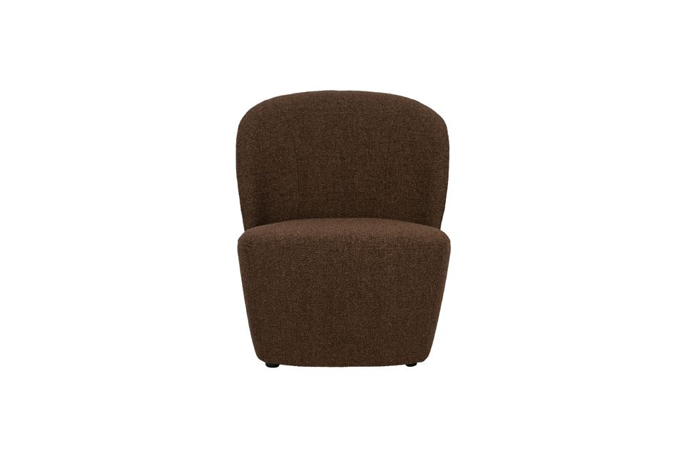 Fauteuil in bruine bouclé stof Lofty Vtwonen