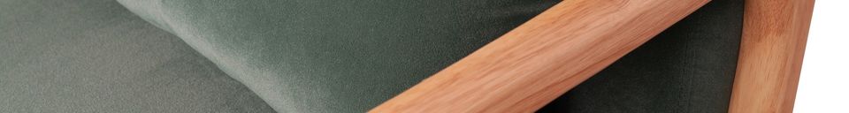 Benadrukte materialen Fauteuil in groen fluweel Mark