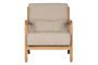 Miniatuur Fauteuil in zand geweven stof Mark Productfoto
