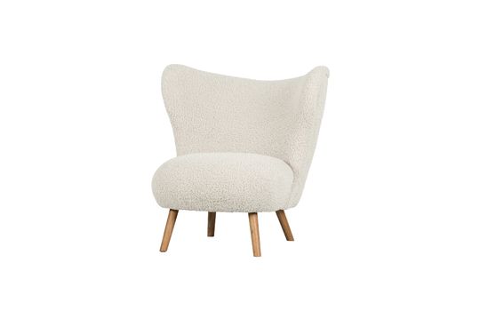 Fauteuil met schapenvacht effect wit Celine Productfoto