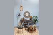 Miniatuur Fauteuil van donker hout en stof Waka 3
