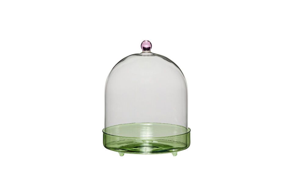 Flora groene glazen cloche Hübsch