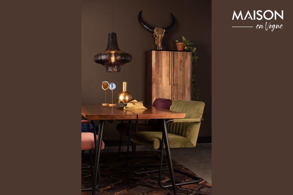 Fluwelen fauteuil Gestikte olijf Dutch Bone