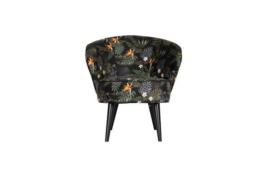 Fluwelen fauteuil met Bo bloemenprint Productfoto