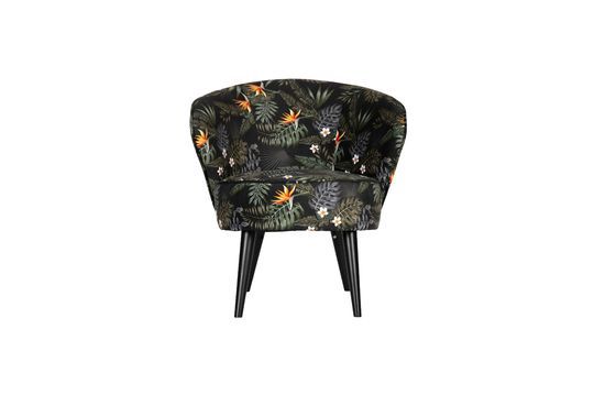 Fluwelen fauteuil met Bo bloemenprint