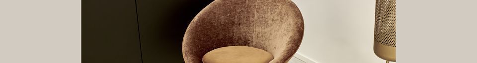 Benadrukte materialen Fluwelen Garbo-fauteuil
