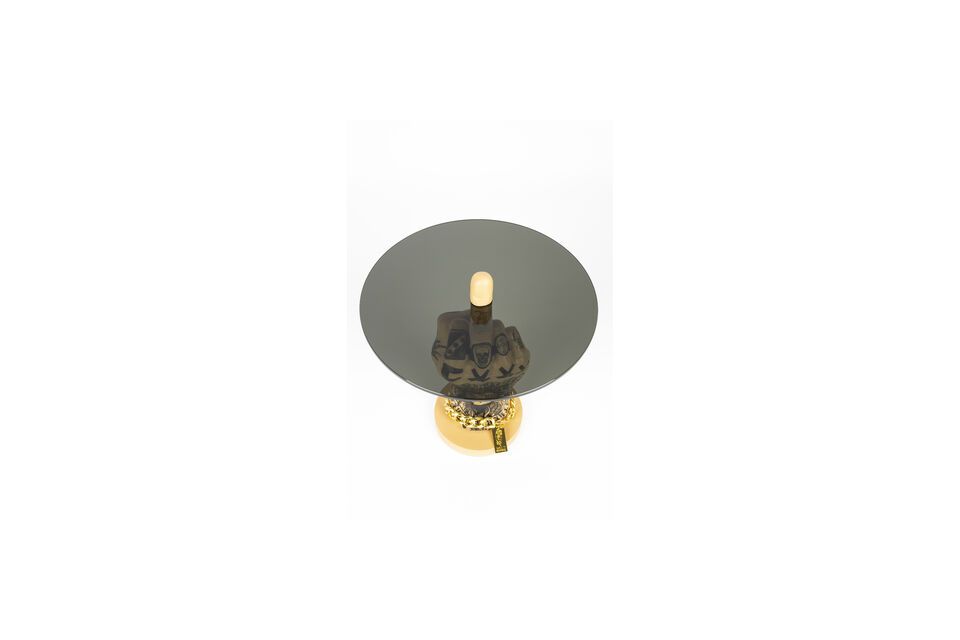 Fother Mucker Lion beige bijzettafel van hars - 3