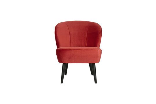 Frambozenfluwelen fauteuil Sara Productfoto