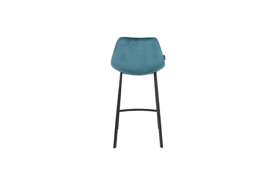 Franky Petroleum Velvet Bar Stool - 7