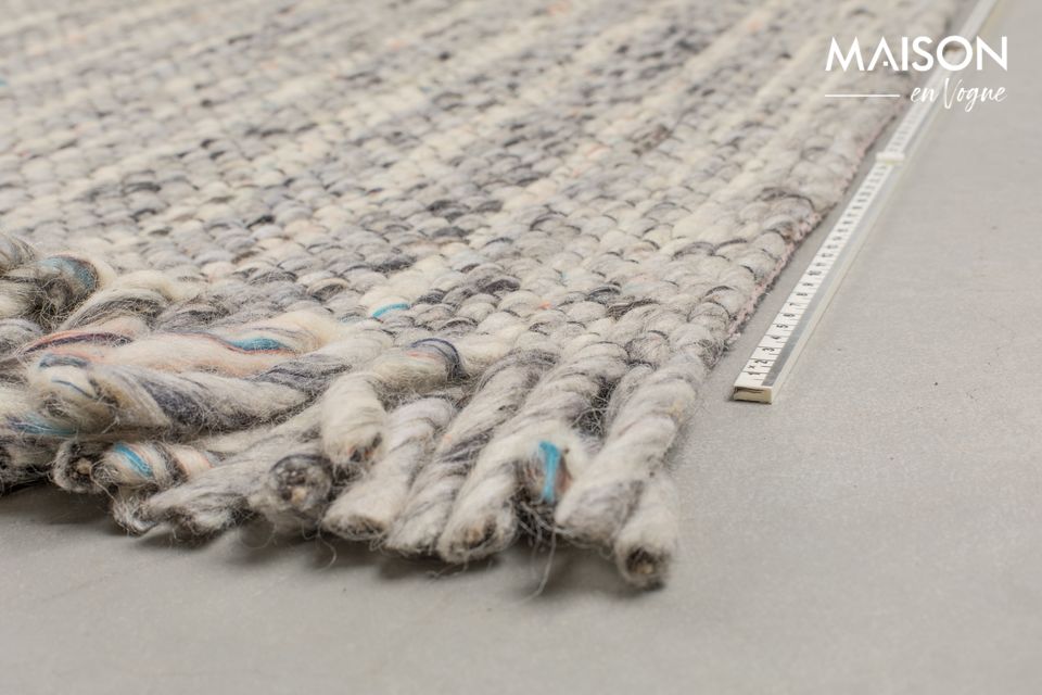 Een tapijt dat handgemaakt design en een authentieke uitstraling combineert