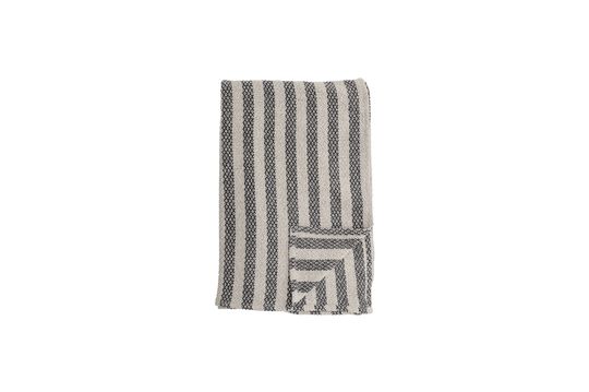 Gerecycleerd katoenen sprei Kari zwart Productfoto