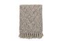 Miniatuur Ghina beige deken van gerecycled katoen Productfoto