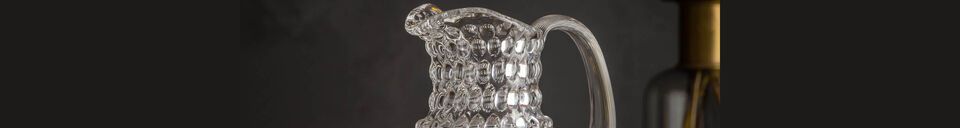 Benadrukte materialen Glas karaf 2L Diamant