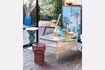 Miniatuur Glasgow beige teakhouten fauteuil 5