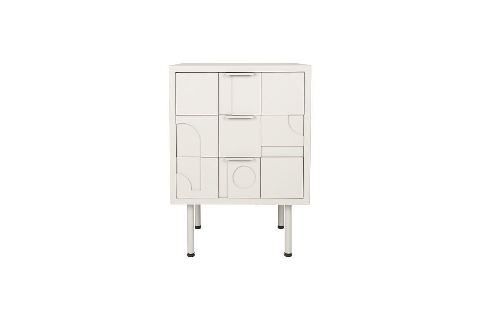 Grijs houten nachtkastje Funk White Label