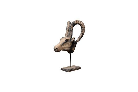 Grijs houten rambeeldje Zwart