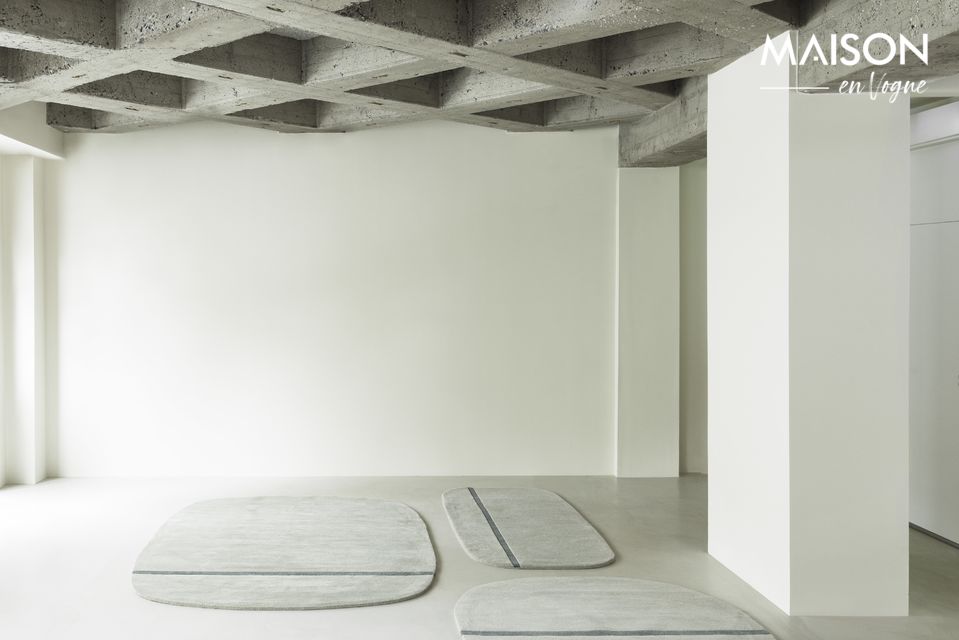 Oona grijs wollen tapijt, 175x240, puur en elegant
