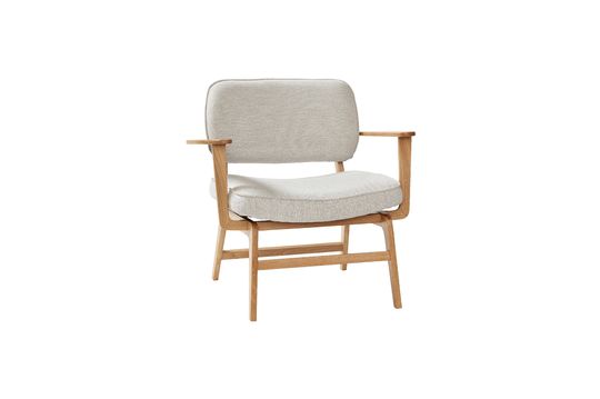 Grijze stoffen en houten fauteuil Haze Productfoto