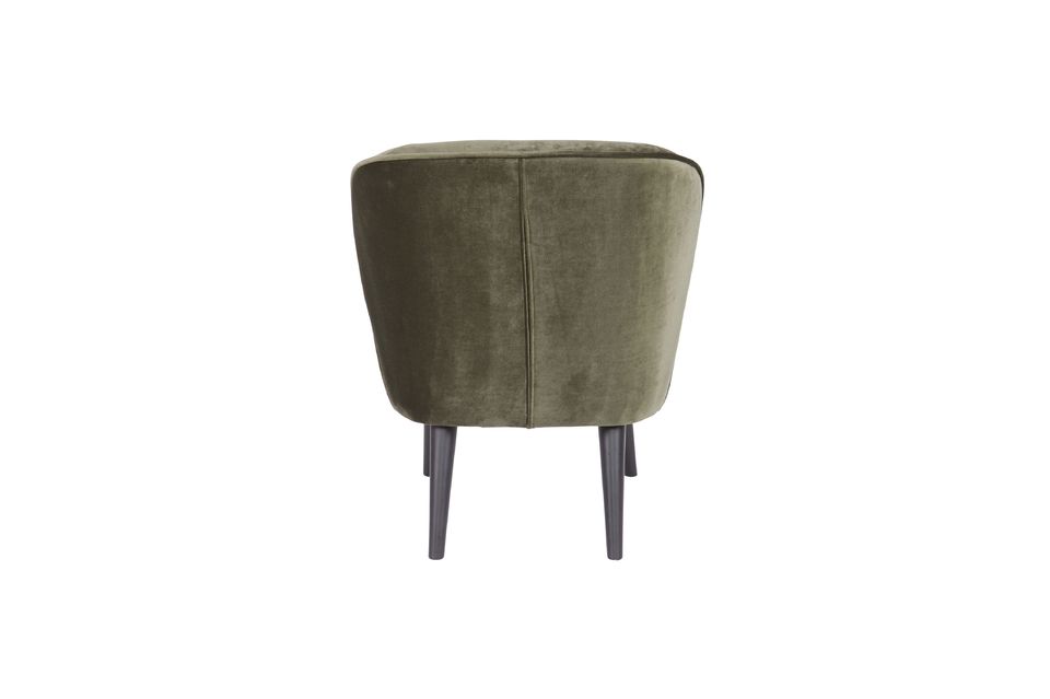 Groen fluwelen fauteuil Sara - 5