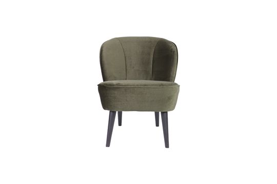 Groen fluwelen fauteuil Sara Productfoto