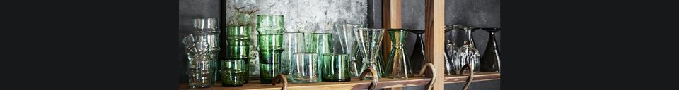 Benadrukte materialen Groen glazen waterglas Balda