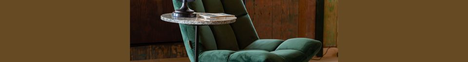 Benadrukte materialen Groene fluwelen bar loungestoel