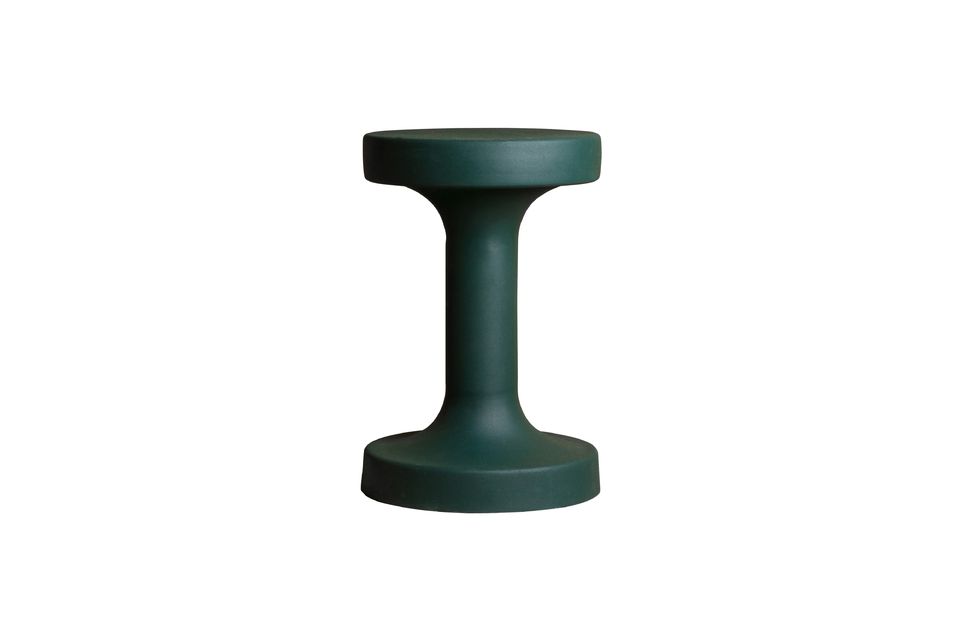 Deze groene metalen salontafel zal de kamer van uw keuze smaakvol inrichten