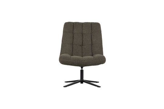 Groene polyester fauteuil met schapenvachteffect Job Productfoto