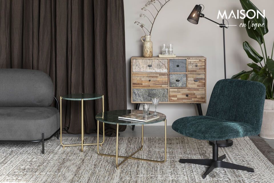 Ontdek comfort en elegantie met onze groene stoffen fauteuil