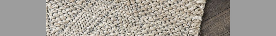 Benadrukte materialen Groot beige stoffen tapijt Mara
