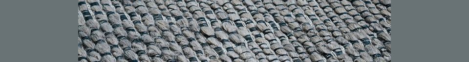 Benadrukte materialen Groot grijs stoffen tapijt Mara