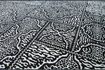 Miniatuur Groot zwart-wit stoffen tapijt Renna 3