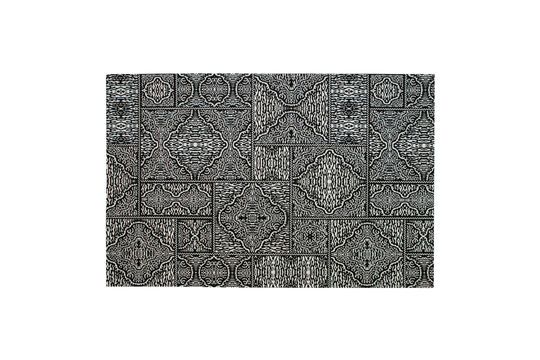 Groot zwart-wit stoffen tapijt Renna Productfoto