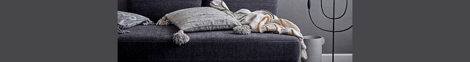 Benadrukte materialen Groove grijze relaxfauteuil