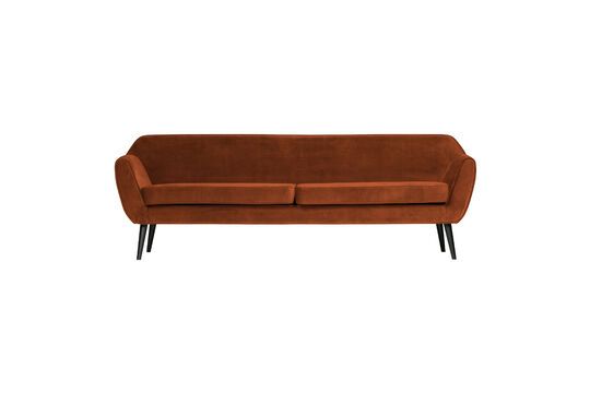 Grote bank in terracotta fluweel Rocco Productfoto