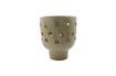Miniatuur Grote beige steengoed kandelaar Artist 3