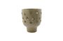 Miniatuur Grote beige steengoed kandelaar Artist Productfoto