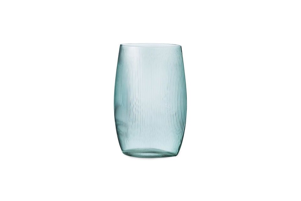 Grote blauwe Step glazen vaas Normann Copenhagen