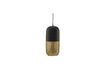 Miniatuur Grote zwarte en gouden metalen hanglamp Tirsa 1