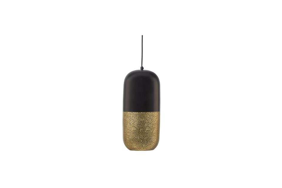 Grote zwarte en gouden metalen hanglamp Tirsa Woood