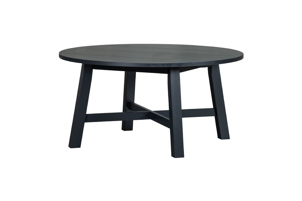 Grote zwarte houten tafel Benson Woood