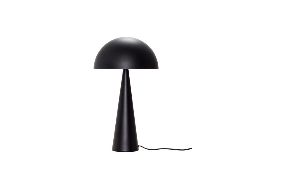 Grote zwarte ijzeren tafellamp Mush Hübsch