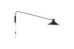 Miniatuur Grote zwarte metalen wandlamp Architect 1