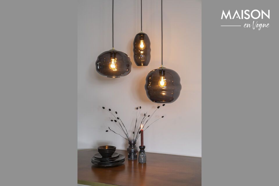 Ontdek de Lauren hanglamp van grijs glas