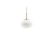 Miniatuur Hanglamp van wit glas en goudkleurig metaal Opal 1